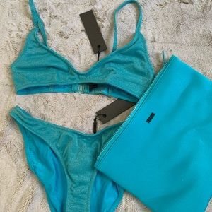 Maia-baby blue sparkle bikini Triangl